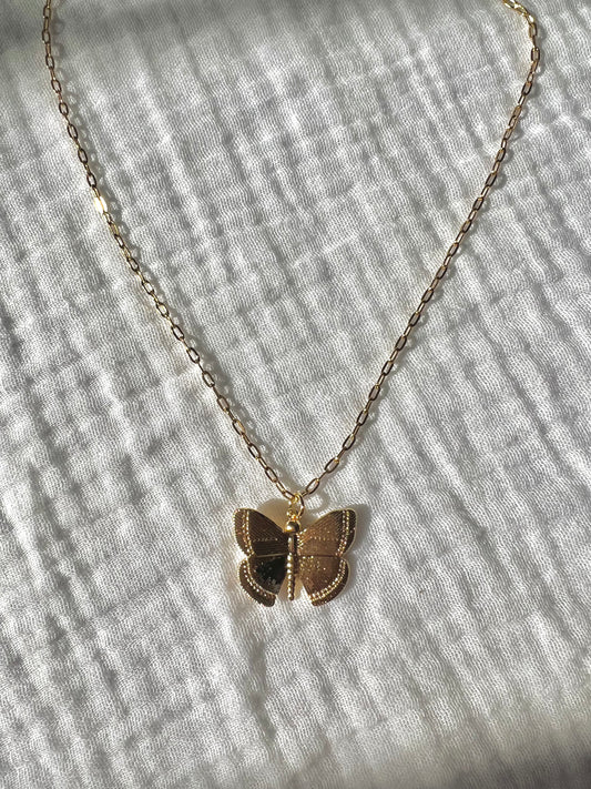 Dainty Butterfly Gold Necklace
