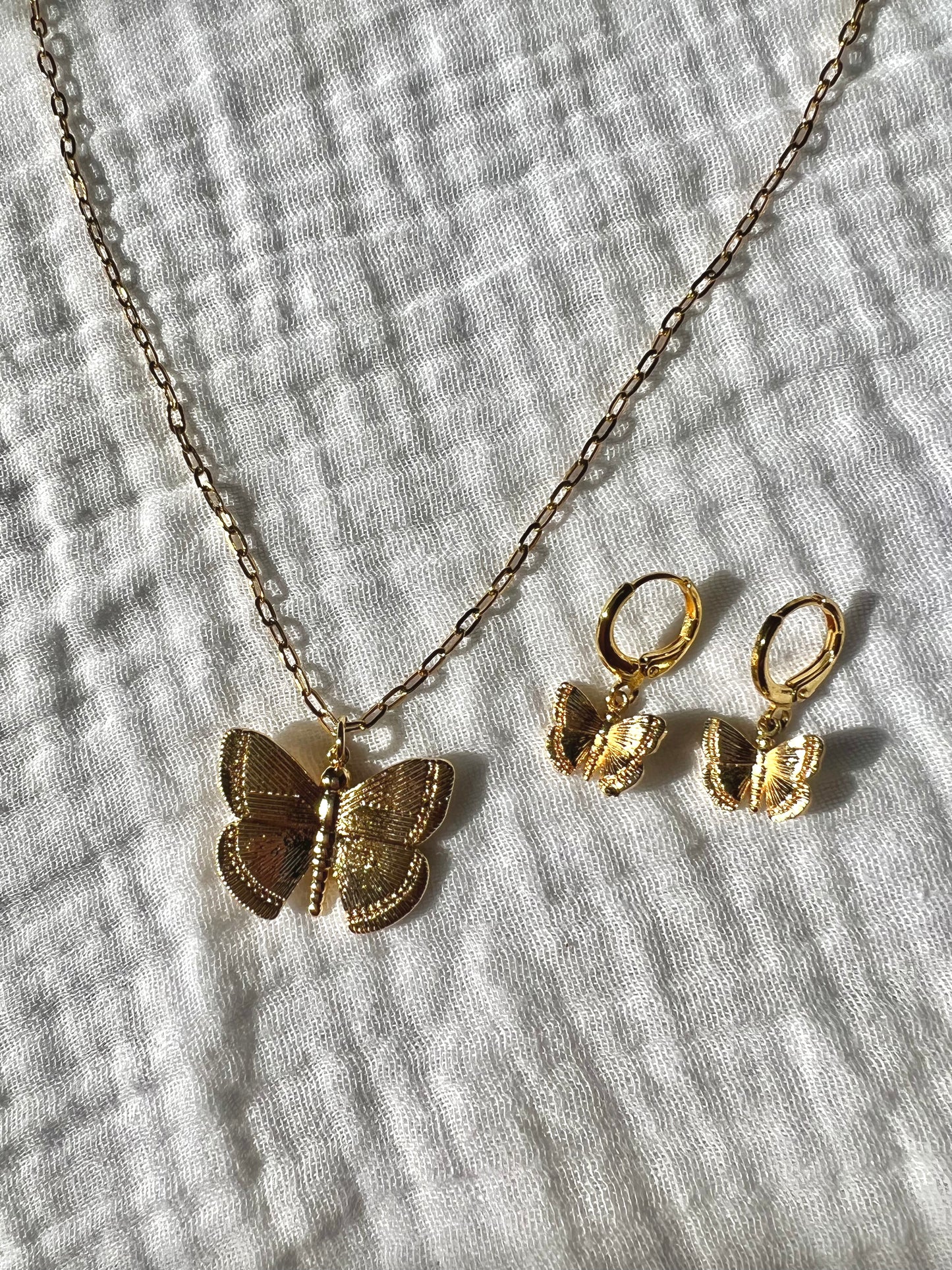 Dainty Butterfly Gold Necklace