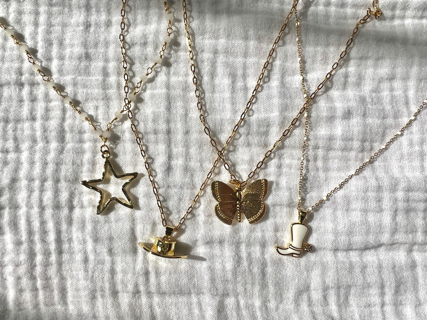 Dainty Butterfly Gold Necklace