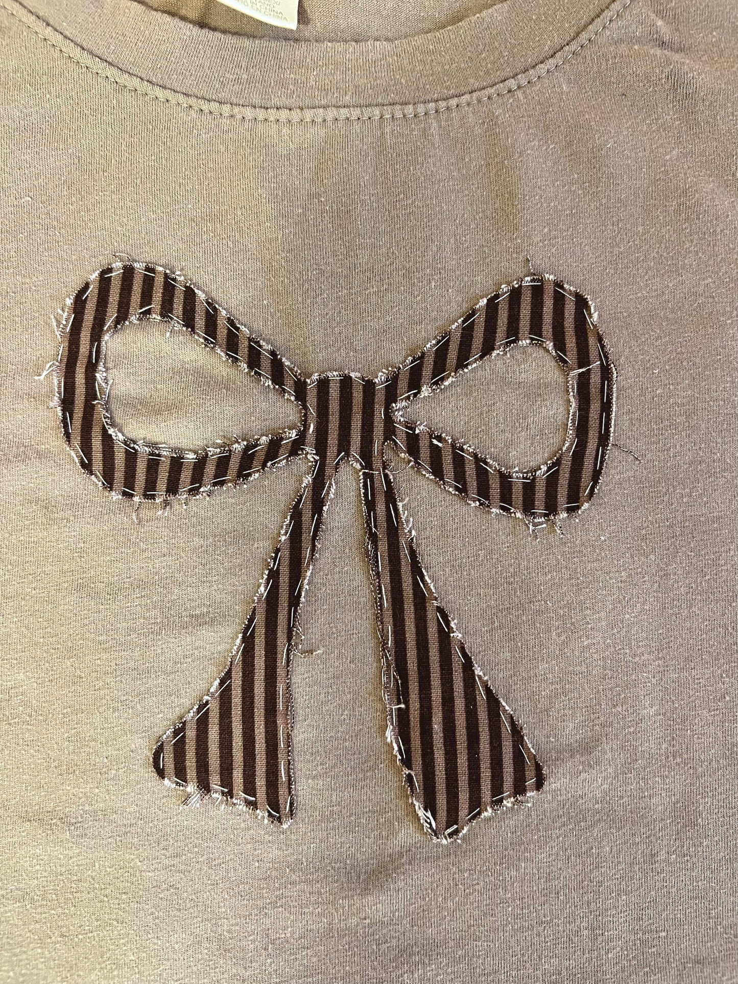 Brown Bow Baby Tee