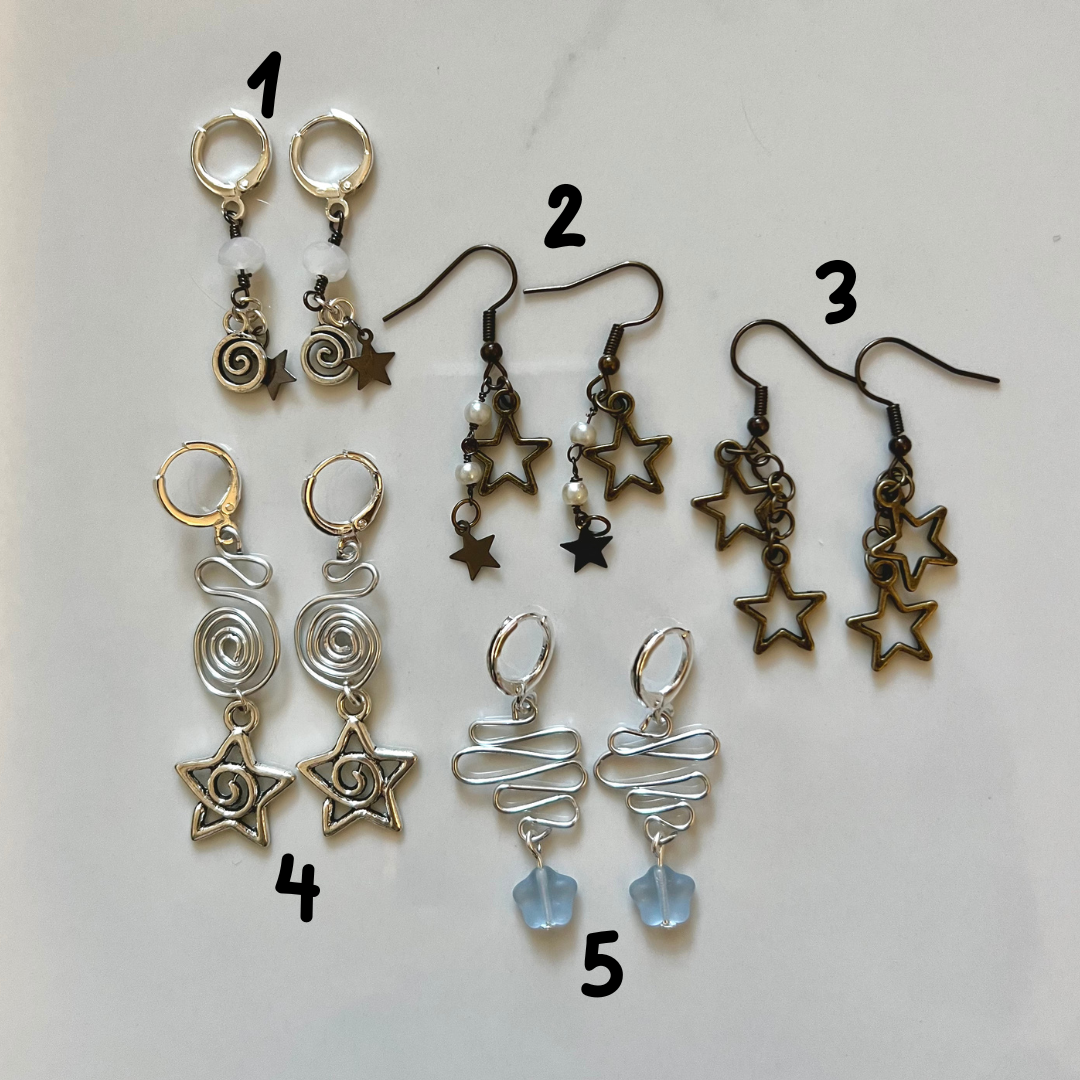 Star Earrings - One of Kind