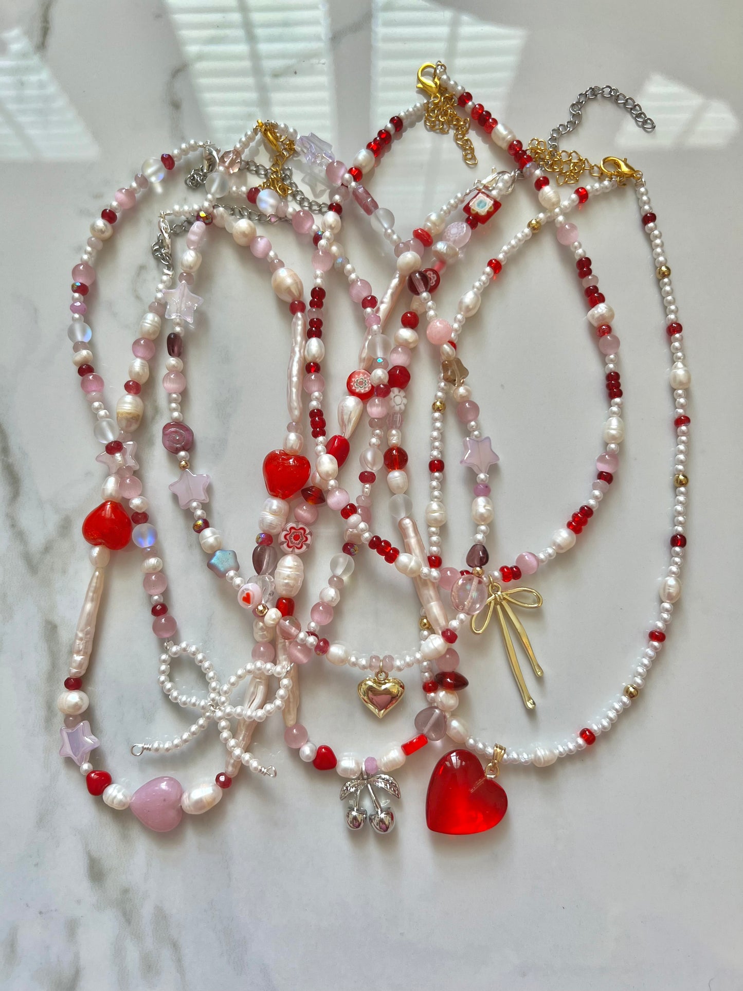 Sweetheart Pearl Necklaces