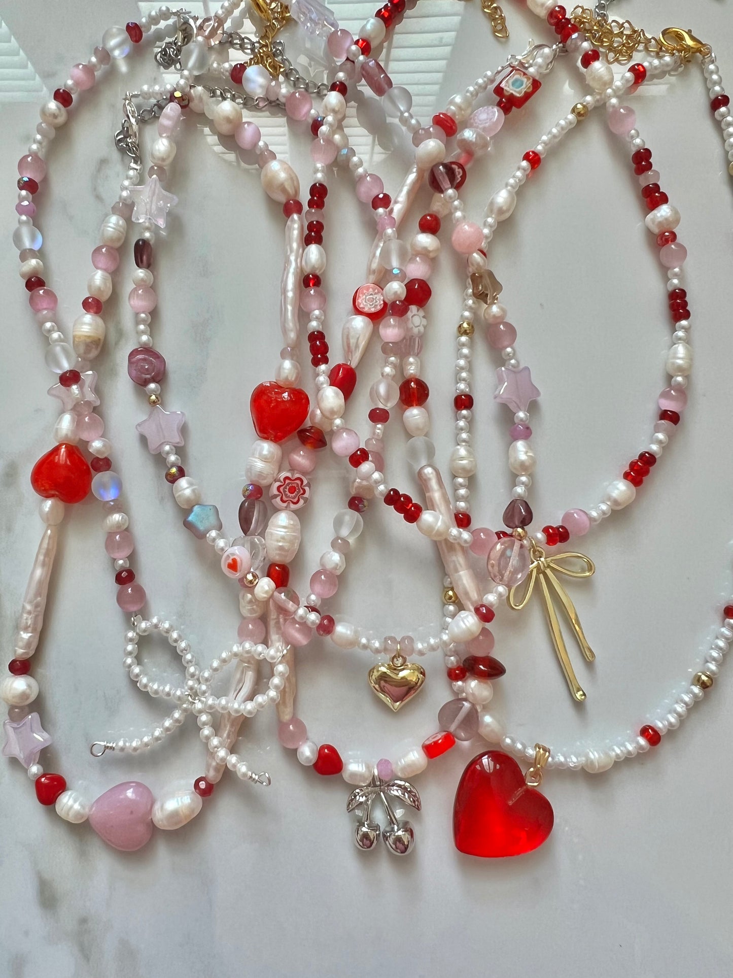Sweetheart Pearl Necklaces