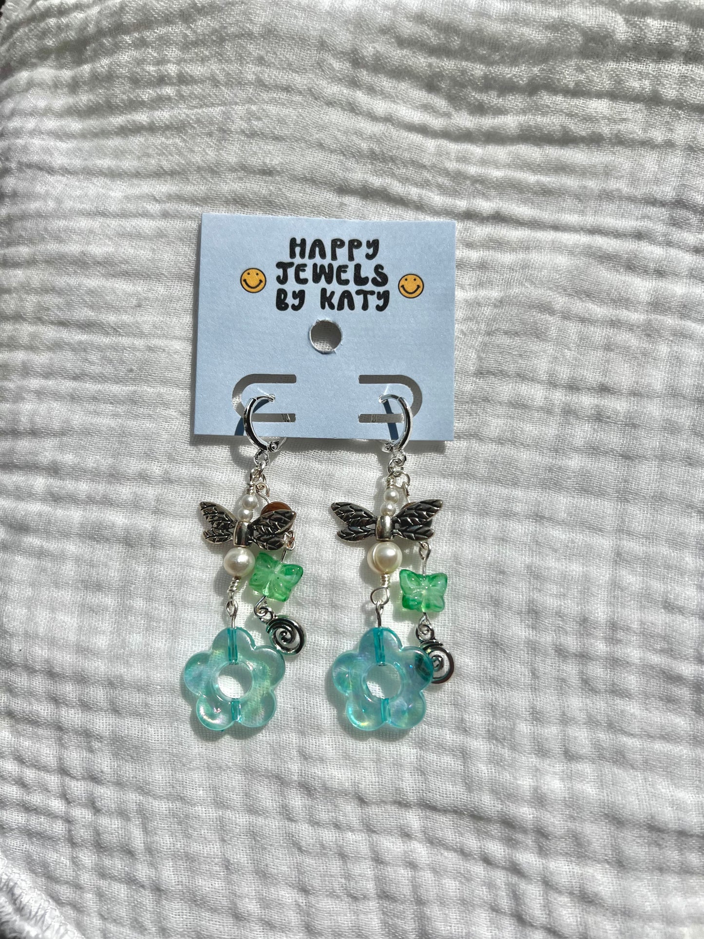 Garden Dangle Earrings - Blue